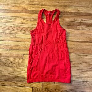 ZYIA Active Tank Shirt Womens Small Copper Charge Tank Top Neon Red
